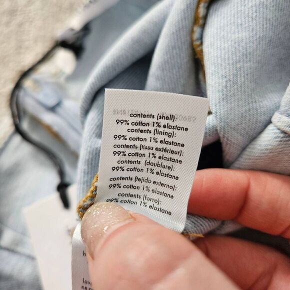 3/$15 WeWoreWhat Cut Out Mini Skirt in Light Wash Denim Size XL - Picture 5 of 8